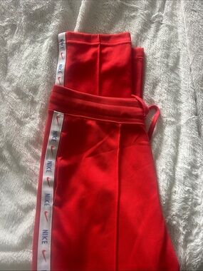 Nike  Red Athletic Track Pants